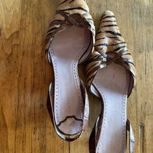 Nine West Kitten heels, animal print, size 9